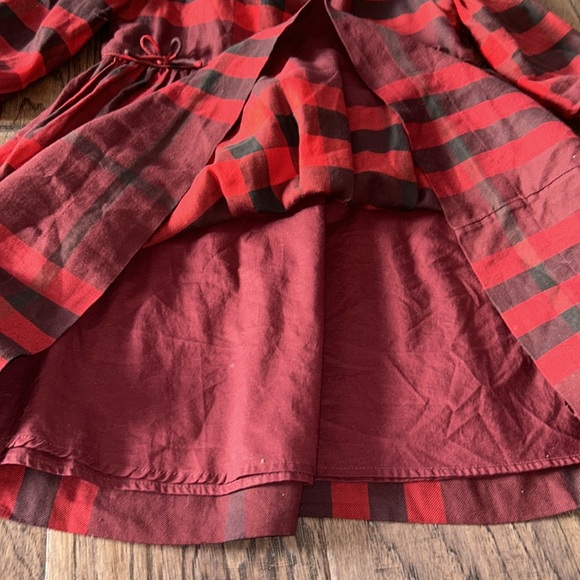 Gorgeous Authentic Burberry Girls Red Classic Print Dress Sz 8Y - Picture 5 of 10